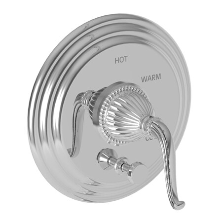 Newport Brass Balanced Tub & Shower Diverter Plate With Handle in Polished Chrome 5-1092BP-26